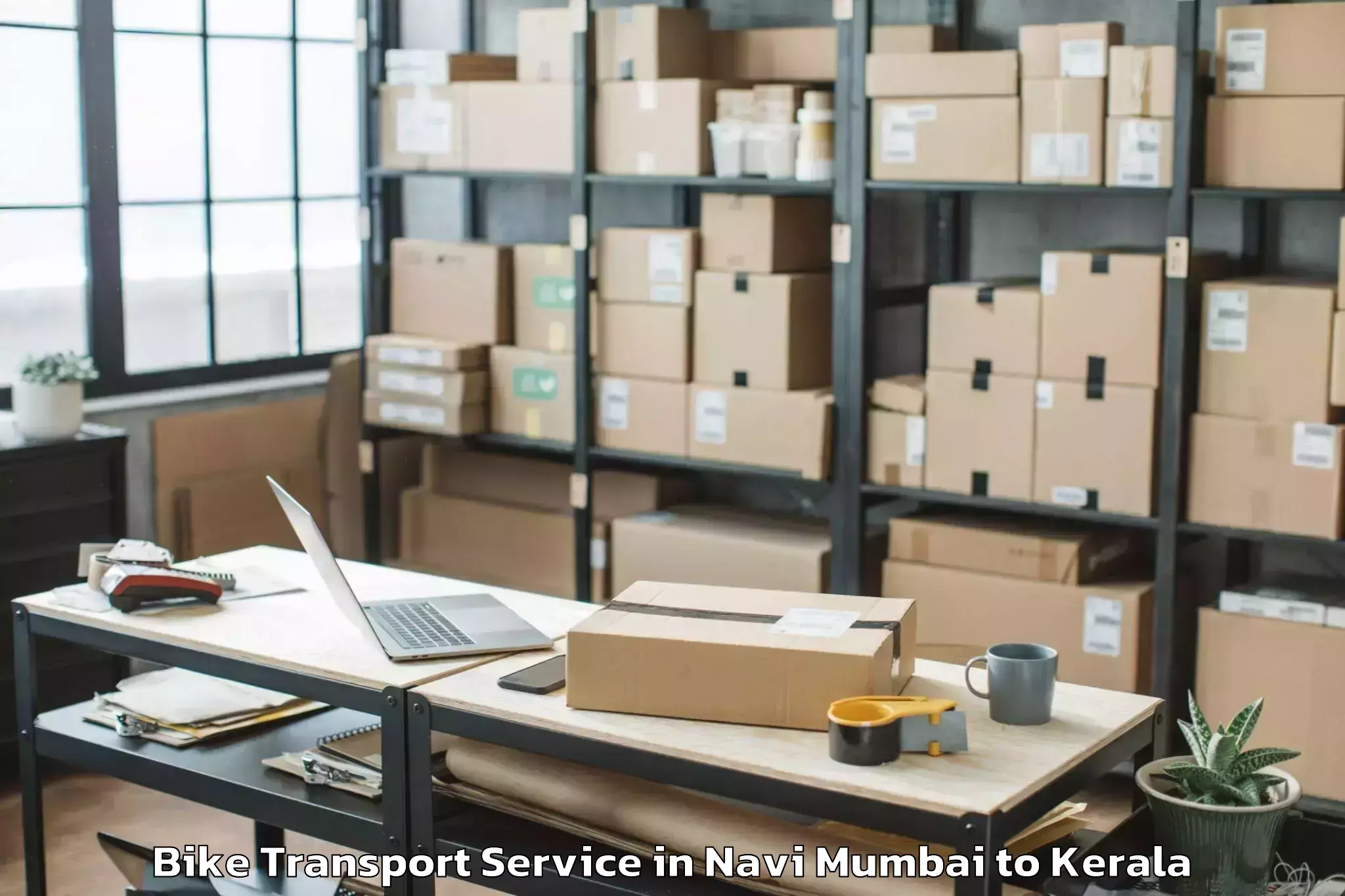 Book Navi Mumbai to Centre Square Mall Kochi Bike Transport Online